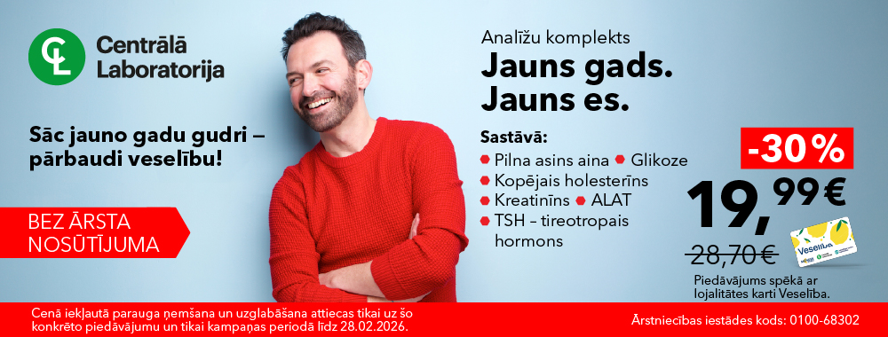Vīrietis smaidīgs un analīžu komlpekts Jauns gands. Jauns es